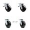 Service Caster 6 Inch Phenolic Caster Set with Roller Bearings 2 Brakes 2 Swivel Locks SCC SCC-TTL30S620-PHR-2-BSL-2 - alternate 1